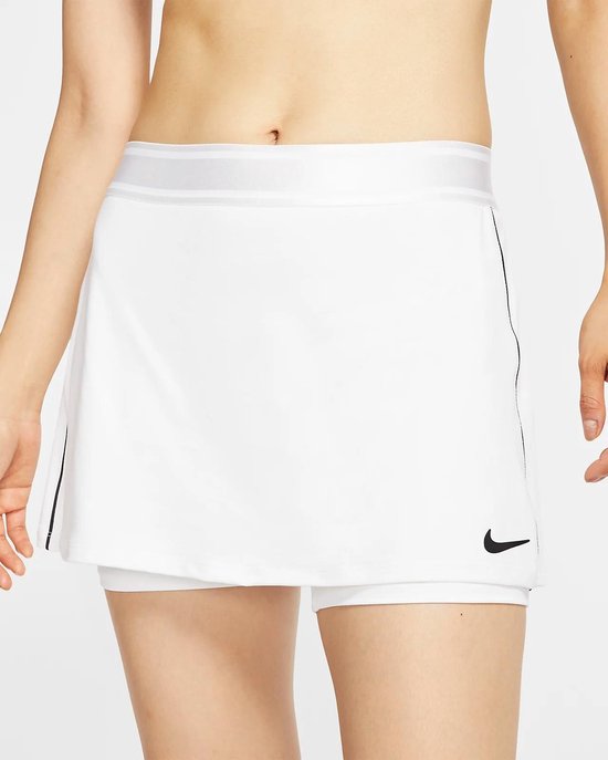 Nike Court Dry Straight tennisrokje dames wit/zwart | bol.com