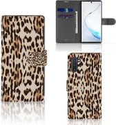 Geschikt voor Samsung Galaxy Note 10 Telefoonhoesje met Pasjes Leopard