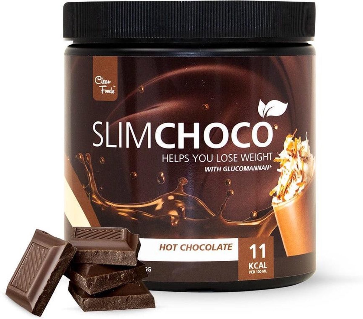 Goedkoopste 1x SlimChoco • Slechts 11 Kcal • Suikervrij • Glutenvrij • Bewezen gewichtsverlies met Glucomannan