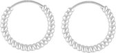 Jewelryz Twisted Hoops Oorbellen | 925 sterling zilveren oorringen | 13 mm