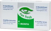 Eye Fresh zachte maandlenzen -1.25 - 6 stuks - Contactlenzen