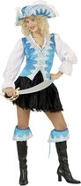 Widmann - Piraat & Viking Kostuum - Kleurrijke Koninklijke Pirate, Licht Blauw Kostuum Vrouw - blauw - Medium - Carnavalskleding - Verkleedkleding