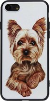 ADEL Siliconen Back Cover Softcase Hoesje Geschikt voor iPhone 8 Plus/ 7 Plus - Yorkshire Terrier Hond