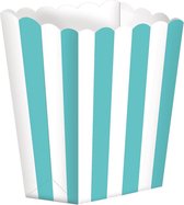Amscan Snoepbakjes Streep 5 Stuks 9,5 X 13,5 Cm Lichtblauw