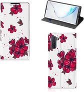 Geschikt voor Samsung Galaxy Note 10 Smart Cover Blossom Rood