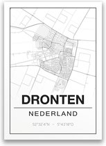 Poster/plattegrond DRONTEN - 30x40cm