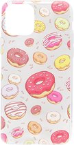 ADEL Siliconen Back Cover Softcase Hoesje Geschikt voor iPhone 11 Pro - Donuts