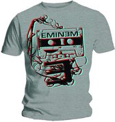 Eminem Heren Tshirt -S- Tape Grijs