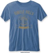 Ramones Heren Tshirt -S- Forest Hills Vintage Blauw