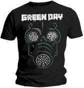 Green Day - Green Mask Heren T-shirt - L - Zwart