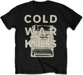 Cold War Kids Heren Tshirt -2XL- Typewriter Zwart