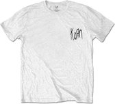 Korn - Scratched Type Heren T-shirt - M - Wit