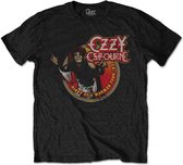 Ozzy Osbourne Heren Tshirt -S- Diary Of A Madman Tour 1982 Zwart