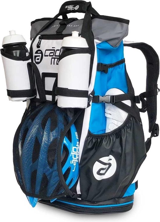 Versatile fiets en triathlon sporttas (sportrugzak) ook populair in de zwemsport | sterk en weerbestendig | 40Ltr | wit