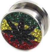 Rasta Marijuana Crystal Plug 10 mm ©LMPiercings