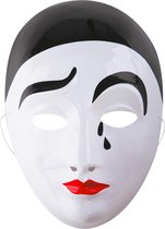 Carnival Toys Verkleedmasker Pierrot Wit/zwart One-size
