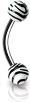 Snugpiercing tiger print wit
