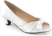 Pleaser Pink Label Pumps -41 Shoes- FAB-422 Paaldans schoenen Wit