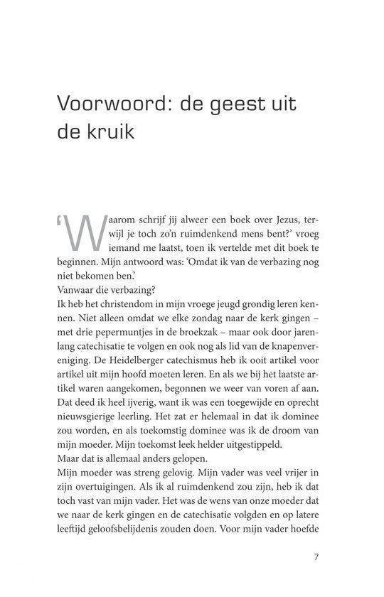 Voorwoord: de geest uit de kruik, tekst uit een boek over het christendom en de catechismus.