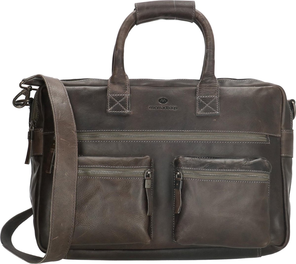 Micmacbags Colorado Aktetas Westernbag A4 Grijs