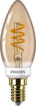 Philips Vintage LED Kaarslamp dimbaar - LED Filament Kooldraadlamp - Kaars - 1 Ledlamp