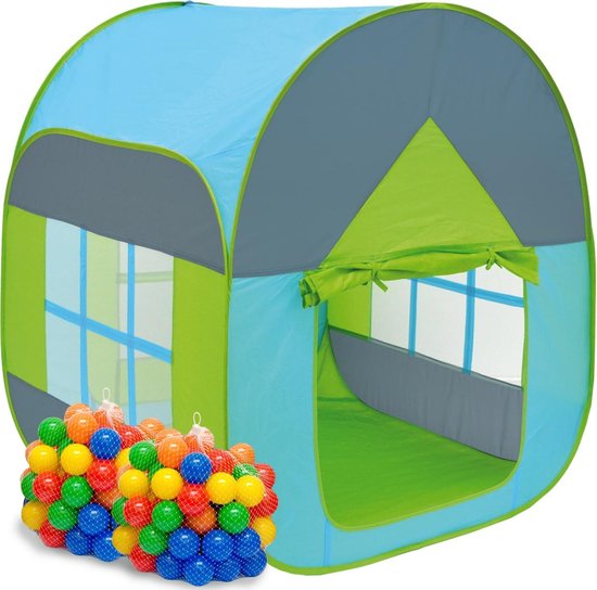 Ball Bath 200 Kinderen Tent Tent Tent 90x90x110cm Baby Ball Bath Blauw | bol.com