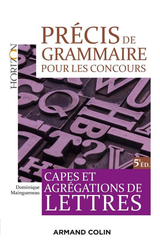 Précis de grammaire pour les concours - 5e éd. - cover