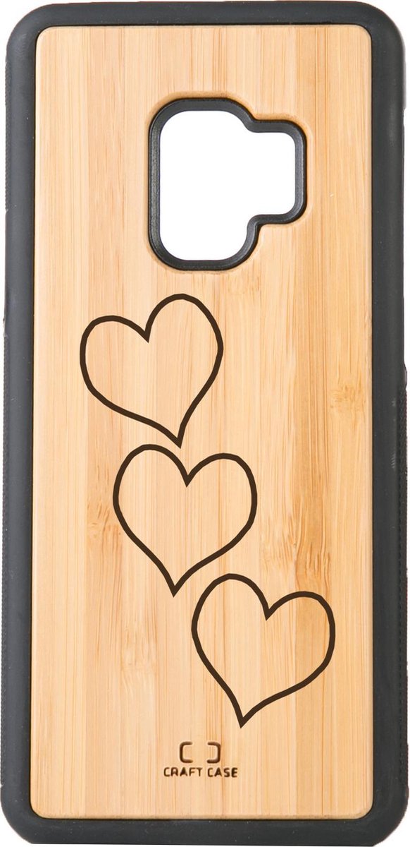 Bamboe telefoonhoesje Hearts - Craft Case - Samsung S9