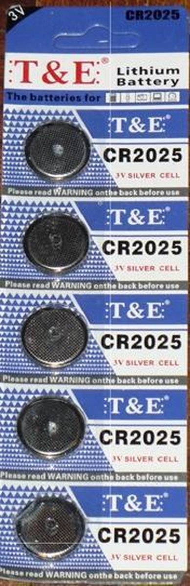 CR2025 3V |5 stuks in pak T&E Quality