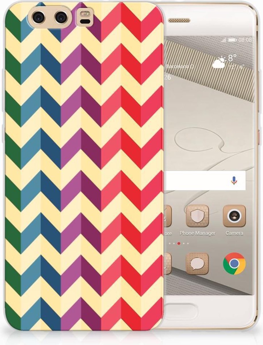 TPU Hoesje voor Huawei P10 Plus TPU bumper Zigzag Multi Color