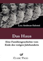 Boekomslag van 'Das Haus' door Lou Andreas-Salomé, met een rij van vier portretten van vrouwen met bontkragen.