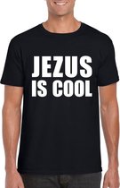 Zwart Jezus is cool shirt voor heren L