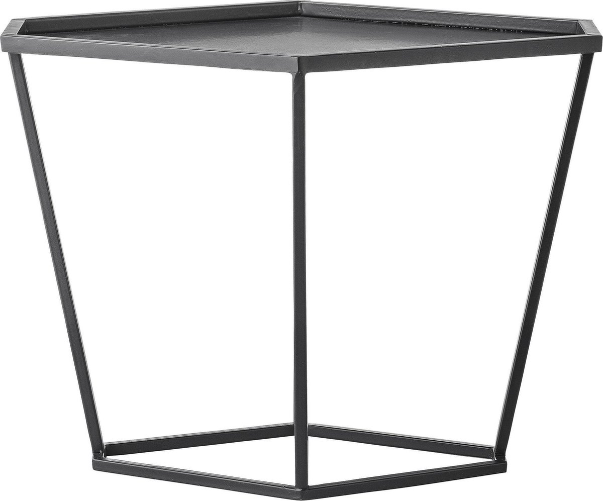 Bijzettafel - Diamondshape - L52xW37xH49 cm - Zwart Metaal