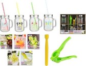 Luxe Cocktail Maker Set - Met Drink Glazen & Stamper & Citruspers - Mojito Tequila Pina Colada Cadeauset