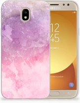 Geschikt voor Samsung Galaxy J5 2017 TPU Hoesje Design Pink Purple Paint