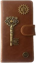 MP Case® PU Leder Mystiek design Bruin Hoesje voor Samsung Galaxy S8 Key Bedel book case wallet case