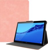 Tablet hoes geschikt voor Huawei MediaPad T5 10 PU Leer Folio Book Case - Roze