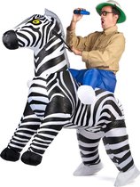 WONDERFUL - Opblaasbaar zebra kostuum voor volwassenen