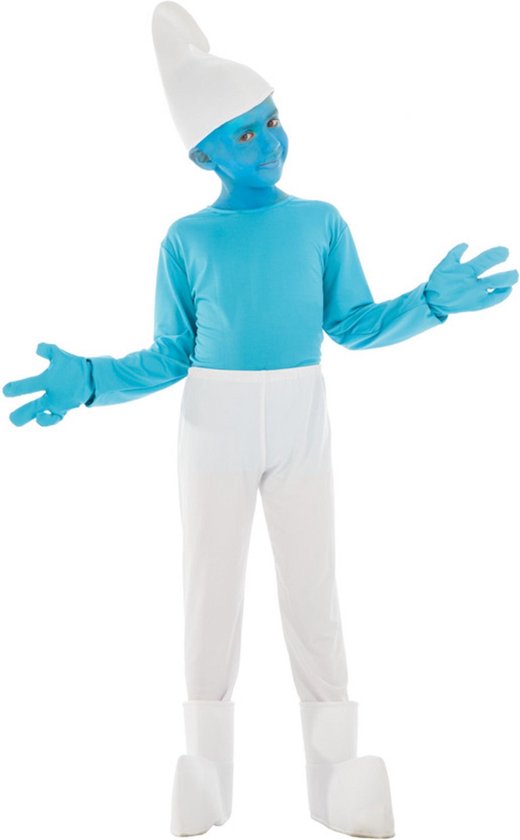 CHAKS - Smurf kostuum voor kinderen - 134/140 (9-10 jaar)