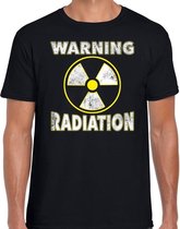 Halloween warning radiation verkleed t-shirt zwart voor heren L