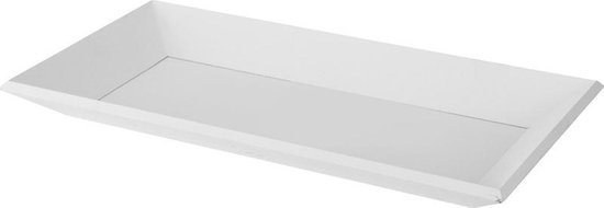 Rechthoekig witte kaarsenplateau/kaarsenbord van hout 20 x 40 cm - onderbord / kaarsenbord / onderzet bord voor kaarsen
