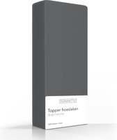 Romanette topper hoeslaken - Kiezel - Lits-jumeaux (180x220 cm)