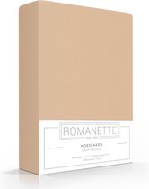 Romanette Luxe Katoen Hoeslaken - Tweepersoons (140x200 cm) - Zand