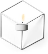 Stijlvolle Waxinelichtjeshouder Met Geometrisch Design - Kaarshouder | Waxinelicht | Industrieel | Sfeervol| Gezellig| Wit | White