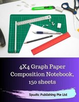 4x4 Graph Paper Composition Notebook, 150 sheets