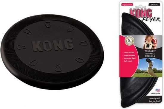 Kong Lichtspeelgoed Flyer Extreme - Hondenspeelgoed - 29,8 cm - Zwart