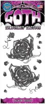Partychimp Neptattoo Volwassenen Gothic Black Roses - Polyester