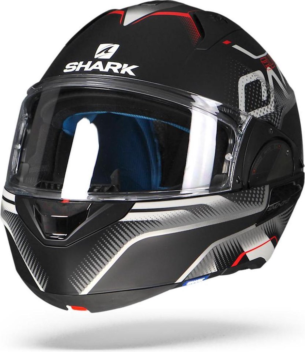 Shark Evo-One 2 Keenser Ksr Mat Zwart Zilver Rood Systeemhelm - Motorhelm -  Maat L | bol.com