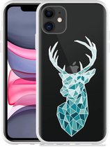 Geschikt voor Apple iPhone 11 Hoesje Art Deco Deer - Designed by Cazy