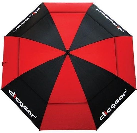 Parapluie de golf à double canopée de 68 pouces Clicgear - Rouge Zwart |  bol.com